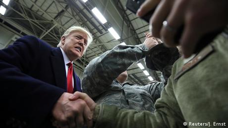 Donald Trump en la base militar de Ramstein 