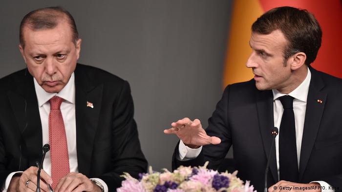 Istanbul Syrien Konferenz Erdogan Macron (Getty Images/AFP/O. Kose)