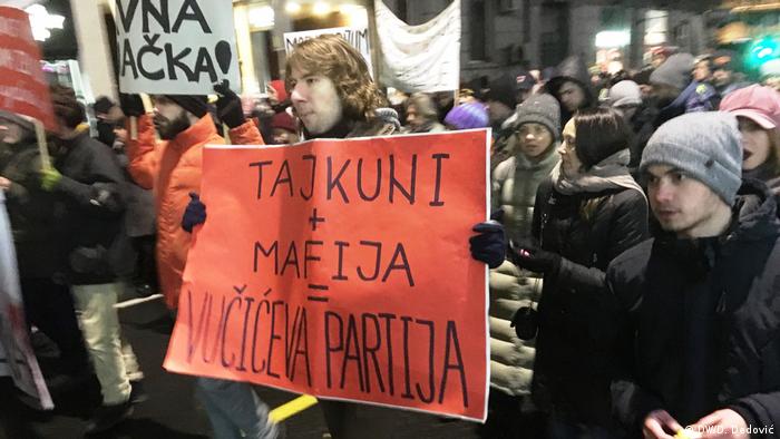 Serbien Proteste in Belgrad (DW/D. Dedović)