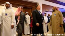 US Außenminister Mike Pompeo und Katars Außenminister Mohammed bin Abdulrahman Al-Thani in Doha