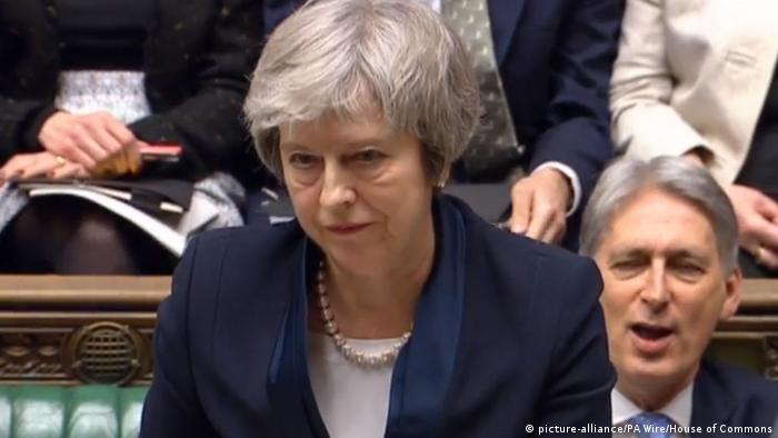Großbritannien London - Theresa May zu Parlamentsabstimmung (picture-alliance/PA Wire/House of Commons)