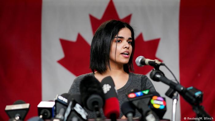 Kanada Rahaf Mohammed Alqunun PK in Toronto (Reuters/M. Blinch)