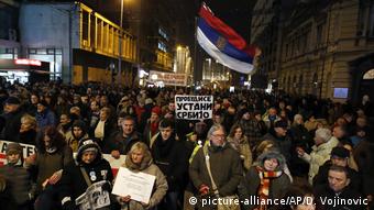 Антиправительственные протесты в Сербии 19 января