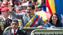 Venezuela Präsident Nicolas Maduro während der Militärparade in Caracas