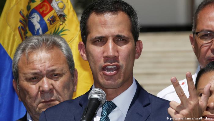 Venezuela Juan Guaido Oppositionsführer in Caracas (picture-alliance/dpa/F. Llano)