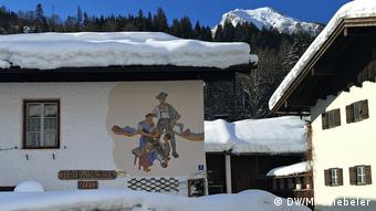 House in Ramsau with mural painting