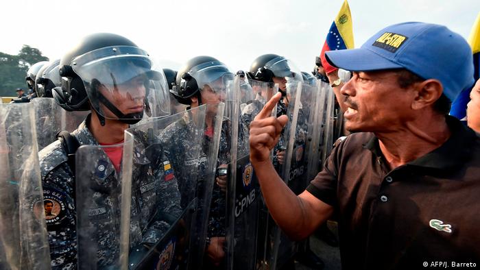Venezuela Grenzstadt Ureña Proteste (AFP/J. Barreto)