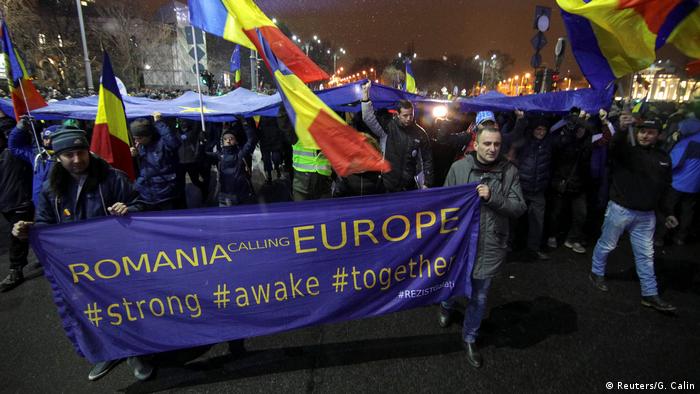 Rumänien Demonstration gegen die Justizreformen der Regierung (Reuters/G. Calin)