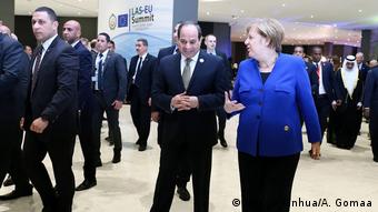 Ägypten Gipfel EU und Arabische Liga in Sharm El Sheikh Merkel und al-Sisi (Imago/Xinhua/A. Gomaa)