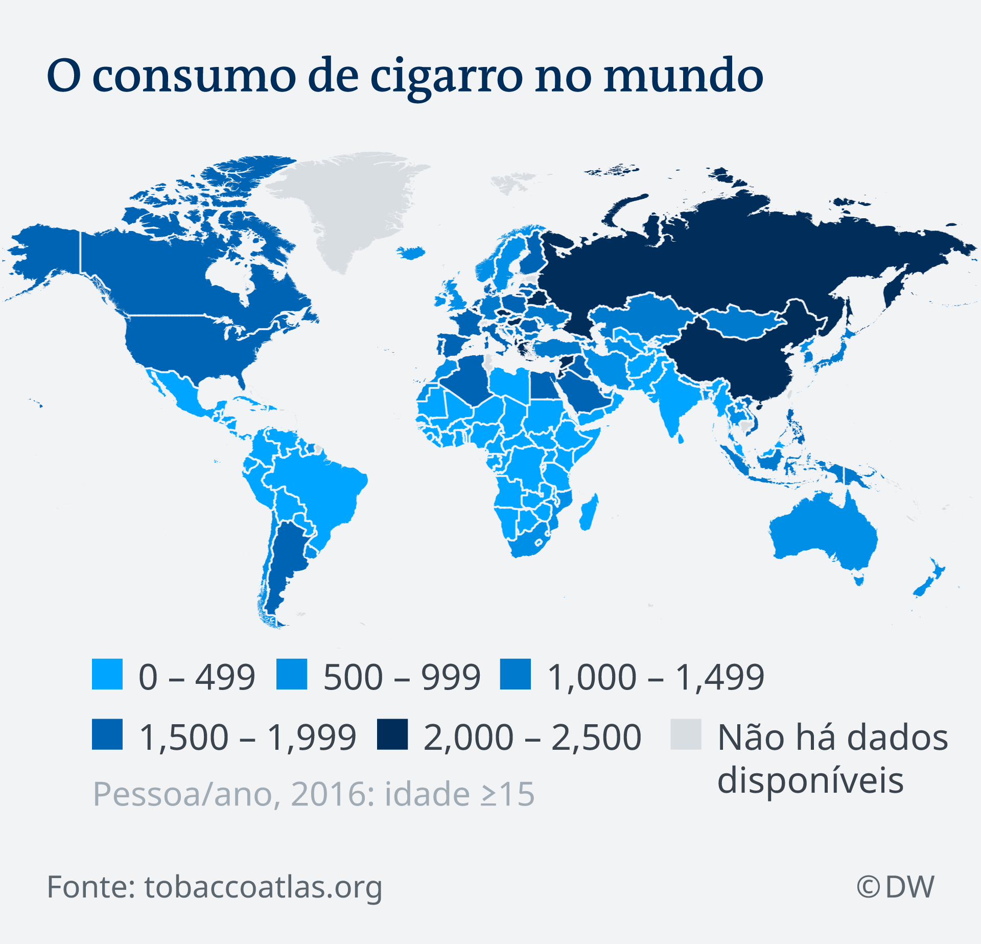 Infografik Weltkarte Tabakkonsum PT