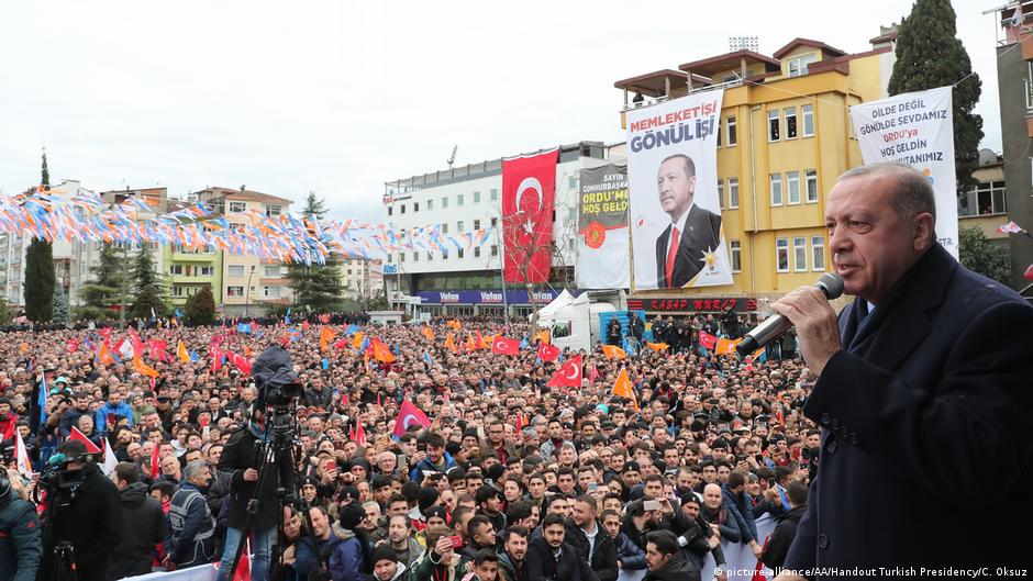 TA?rkei PrA¤sident Erdogan Wahlkampfveranstaltung in Ordu