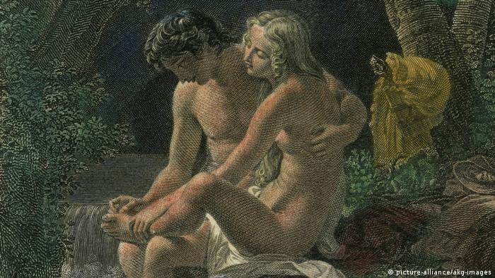 Gemälde Daphnis und Chloe von Jean Pierre Larcher 1812 (picture-alliance/akg-images)