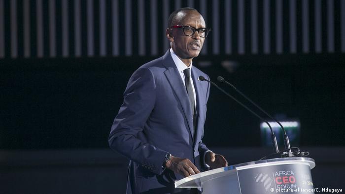 Paul Kagame talking 