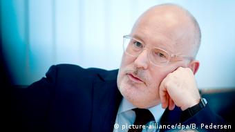 Frans Timmermans (SPD), Spitzenkandidat der europäischen Sozialdemokratie (picture-alliance/dpa/B. Pedersen)