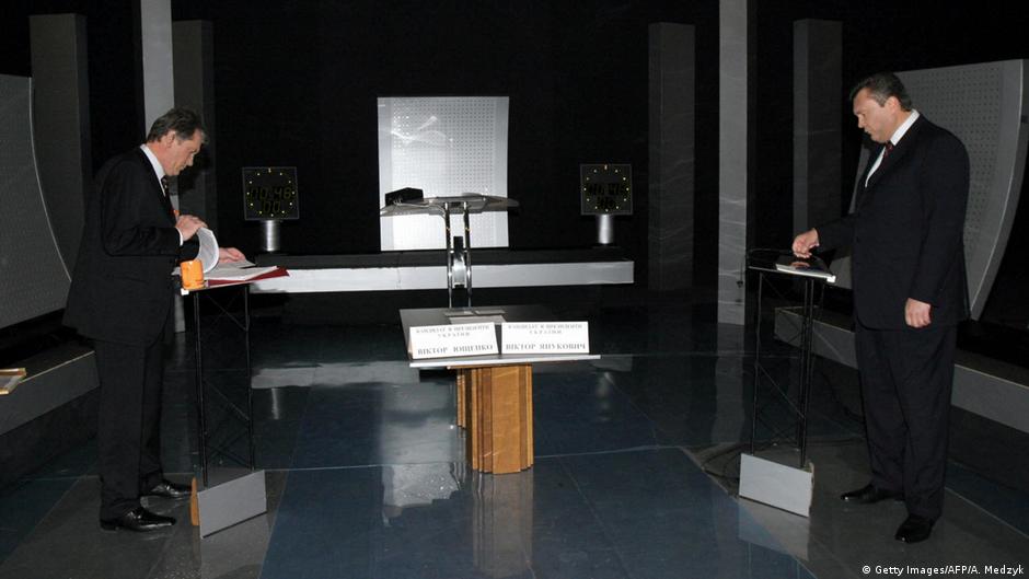 Ukraine Vorbereitung zum TV-Duell (2004) | Viktor Yushchenko und Victor Yanukovich