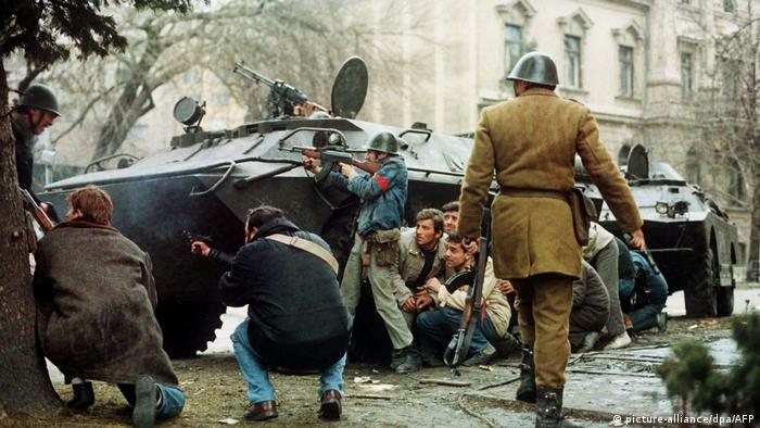 Сблъсъци по улиците на Букурещ в края на декември 1989-а