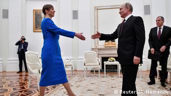 Президент Эстонии Керсти Кальюлайд встречается в Кремле с президентом России Владимиром Путиным