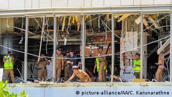 Sri Lanka Colombo Explosion am Shangri-La Hotel (picture-alliance/AA/C. Karunarathne)