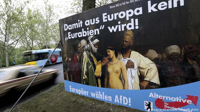 Deutschland Europawahl 2019 | AfD-Wahlkampf in Berlin | Eurabien (picture-alliance/AP Photo/M. Sohn)