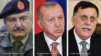 تدخل أردوغان لصالح قواتلا حكومة الوفاق ما دفع قوات حفتر إلى التراجع