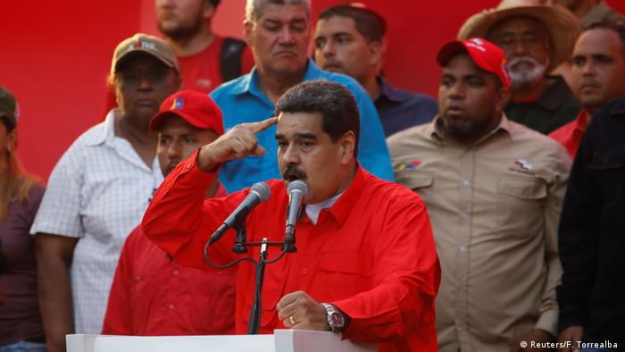 Venezuela Krise | Nicolas Maduro, Präsident in Caracas (Reuters/F. Torrealba )