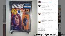 Screenshot Instagram Milonga Customs CFK Puppe 