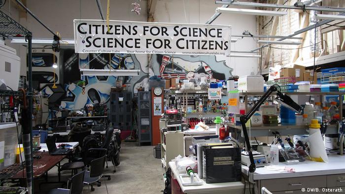 USA Open Insulin Project | Motto of the Counter Culture Lab: „Citizens for Science – Science for Citizens” (DW/B. Osterath)