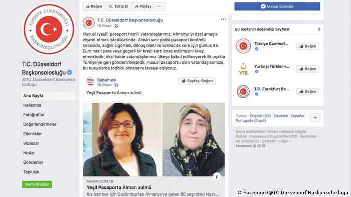 Facebook Screenshot Türkisches Konsulat Düsseldorf (Facebook/@TC.Dusseldorf.Baskonsoloslugu)