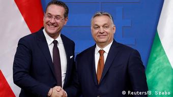 Ungarn Strache und Orban (Reuters/B. Szabo)