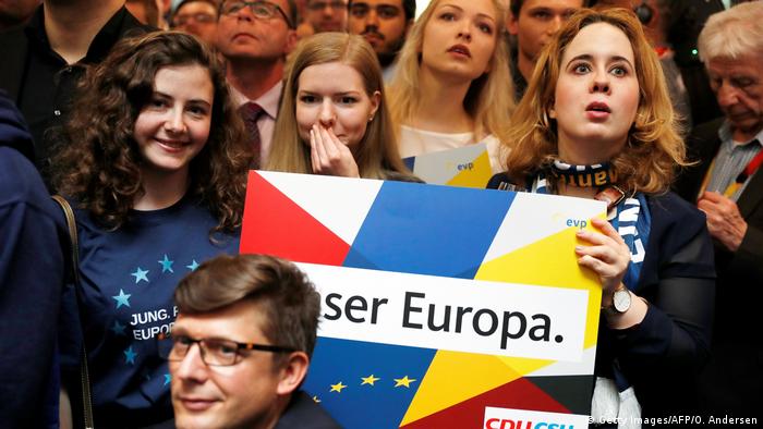  Deutschland | Europawahlen | Reaktion CDU Mitglieder (Getty Images/AFP/O. Andersen)