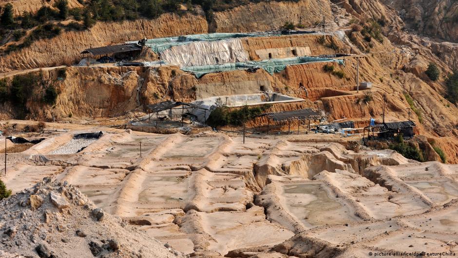 中國的稀土開采礦區