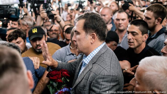 Михаил Саакашвили по прибытии в Киев 