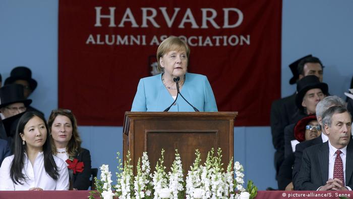 Выступление канцлера ФРГ Ангелы Меркель в Гарварде, 30 мая 2019 года