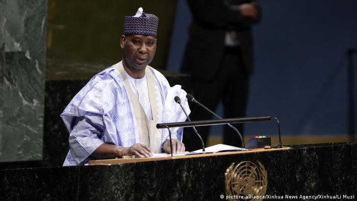 Neuer Präsident der UN-Vollversammlung Muhammad-Bande aus Nigerien (picture-alliance/Xinhua News Agency/Xinhua/Li Muzi)