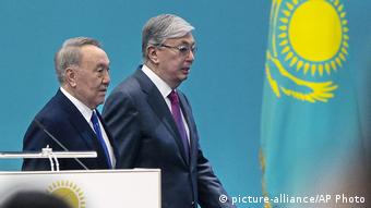 Нурсултан Назарбаев (слева) и Касым-Жомарт Токаев (справа) 