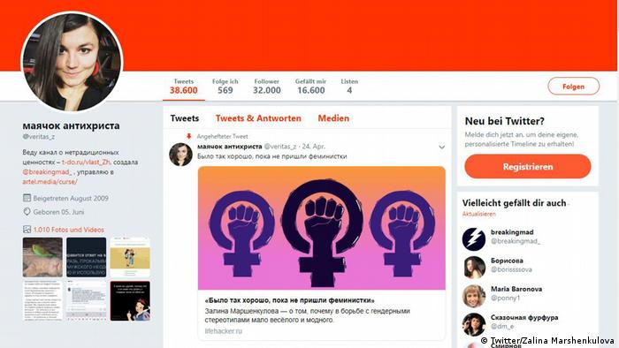  Screenshot Twitter Account | Feministin Zalina Marshenkulova (Twitter/Zalina Marshenkulova)