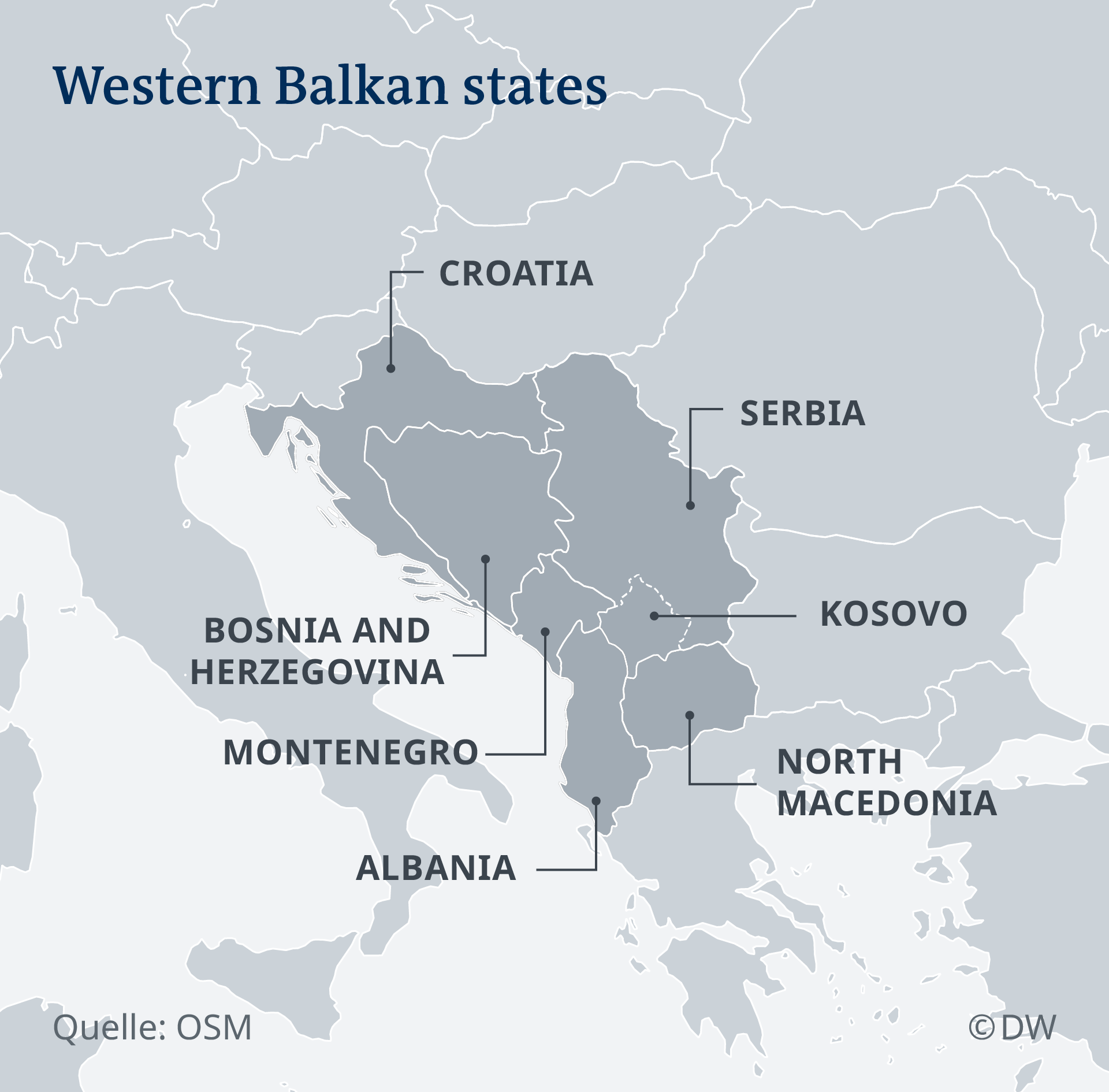 DW Infographic: Western Balkan states