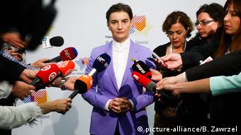 Polen - Ana Brnabic, Premierminister von Serbien auf dem Westbalkan-Gipfel (picture-alliance/B. Zawrzel)