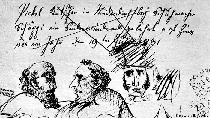 Sketches by Gottfried Keller (picture-alliance/dpa)