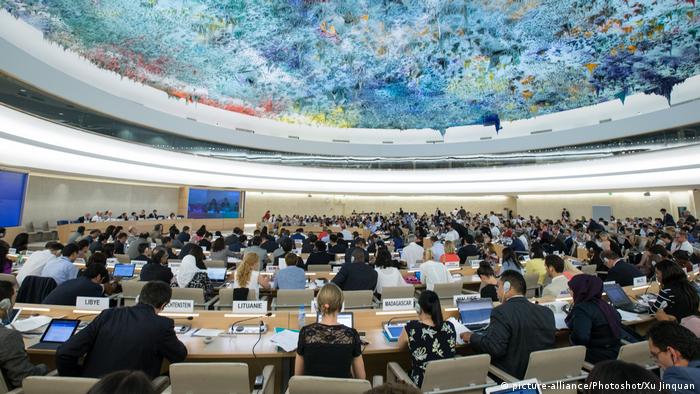 Schweiz Sitzung UN-Menschenrechtsrat in Genf (picture-alliance/Photoshot/Xu Jinquan)