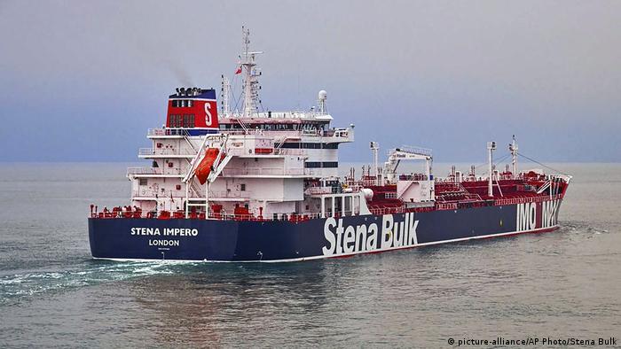 Задержанный Ираном в Ормузском проливе танкер Stena Impero, принадлежащий компании Stena Bulk