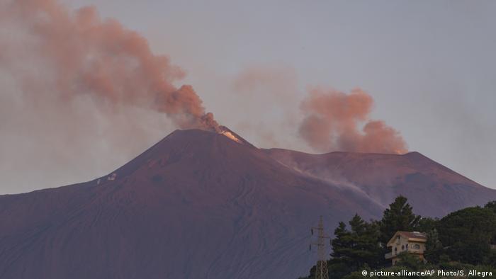Smoke above Mount Etna