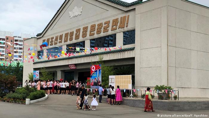 A polling station in North Korea