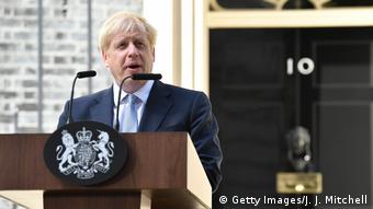 UK Boris Johnson hält Rede vor Downing Street (Getty Images/J. J. Mitchell)