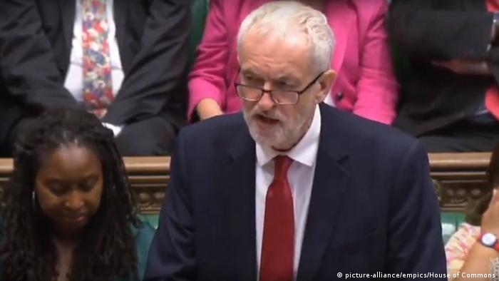 Großbritannien London | Jeremy Corbyn im britischen Unterhaus antwortet auf Boris Johnson Ansprache (picture-alliance/empics/House of Commons)
