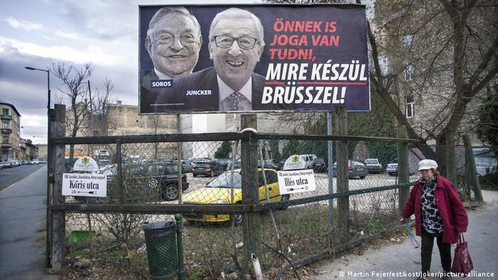Kampagne der Fidesz-Regierung gegen die Europäische Union (picture-alliance)