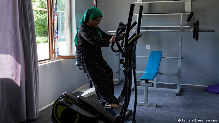 Fitness room in the Pankisi Gorge