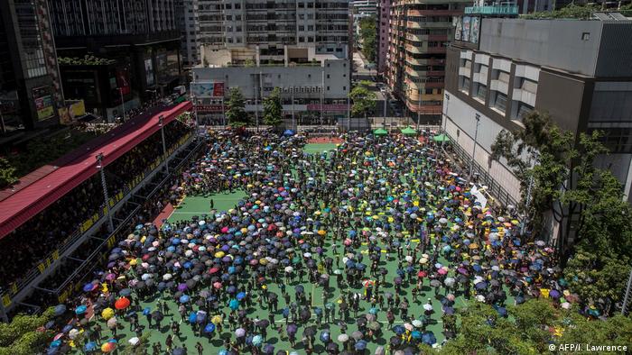 Hongkong Proteste gegen China - Generalstreik (AFP/I. Lawrence)