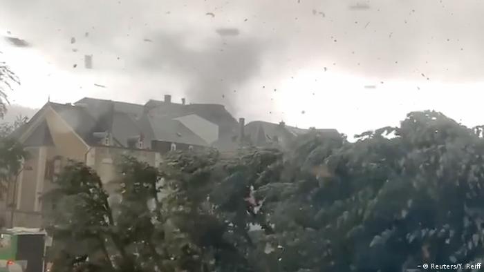 Luxembourg, Petange: Tornado causes destruction (Reuters / Y. Reiff)