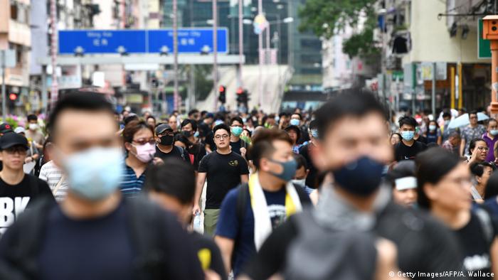 Hong Kong | Proteste gegen das Auslieferungsgesetz in Sham Shui Po (Getty Images/AFP/A. Wallace)